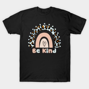 Be Kind, Leopard Rainbow T-Shirt